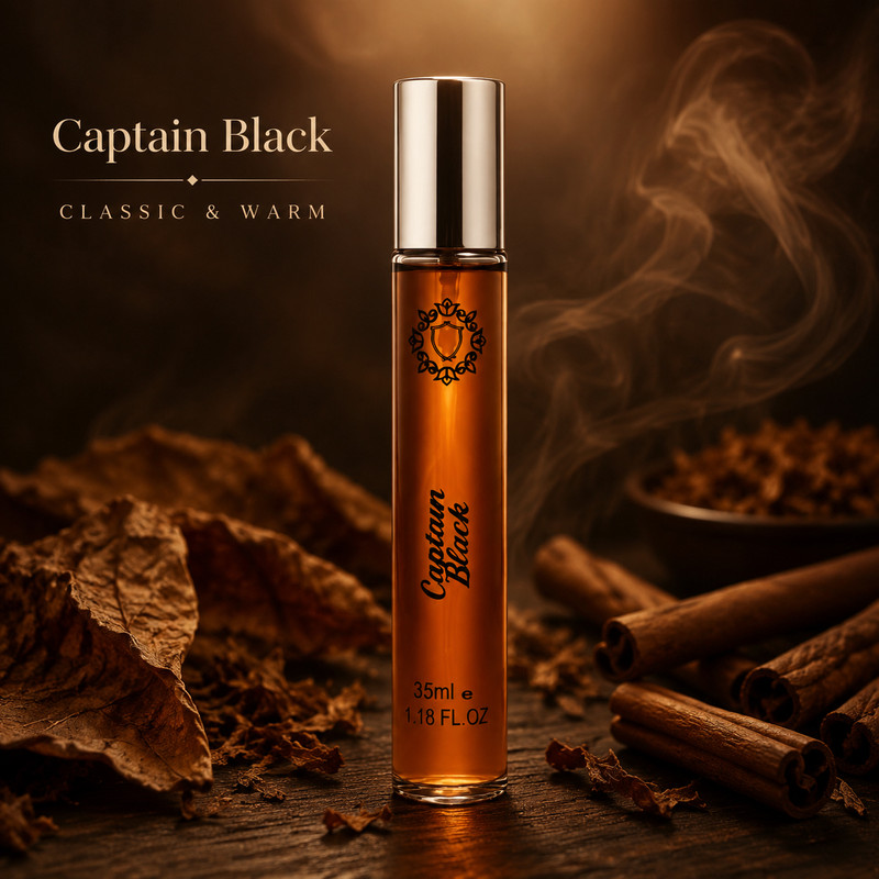 ادو پرفیوم مردانه هارلینگن مدل Captain Black با رایحه گرم حجم 35 میلی لیتر — تصویر ۳