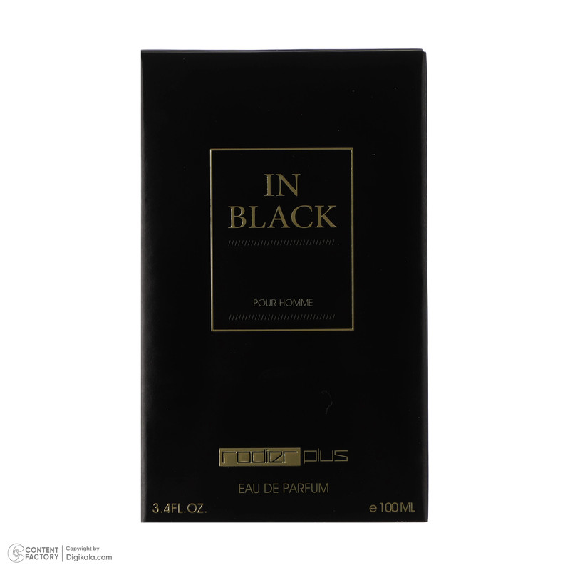 ادو پرفیوم مردانه رودیر پلاس مدل In Black حجم 100 میلی لیتر — تصویر ۴