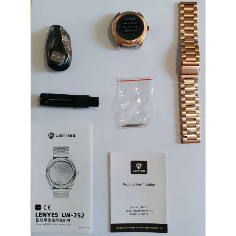 ساعت هوشمند 1.85 اینچی لنیز مدل LW-252 با بند استیل — تصویر ۵