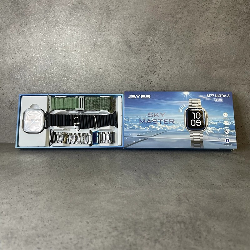 ساعت هوشمند 2.05 اینچی جیسیس مدل M77 ULTRA 3با بند فلزی — تصویر ۳