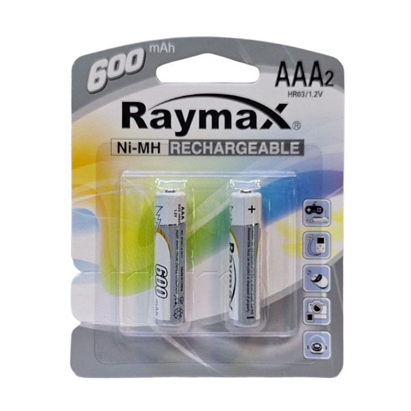 باتری نیم قلمی قابل شارژ رایمکس مدل RCH-600 بسته ۲ عددی — تصویر ۲