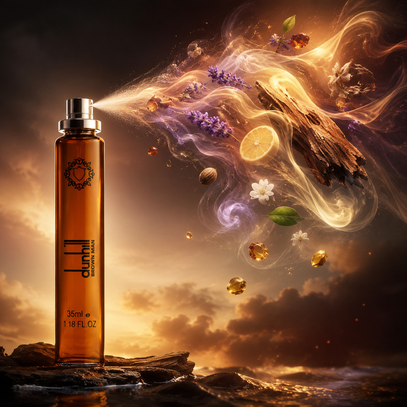 ادو پرفیوم مردانه هارلینگن مدل Dunhill Brown با رایحه گرم و شیرین حجم 35 میلی لیتر — تصویر ۳