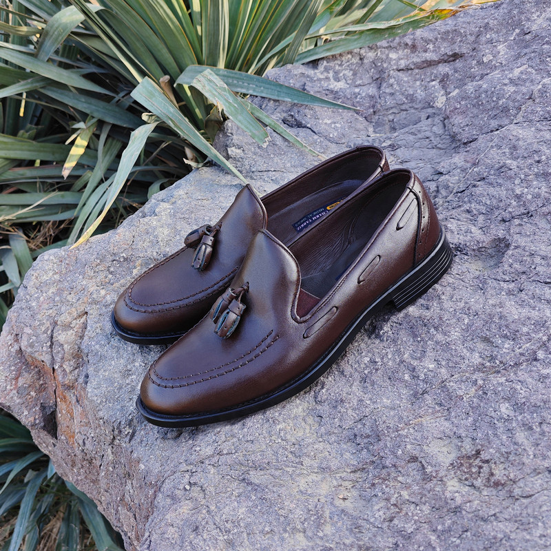 کفش رسمی مردانه چرم تبریز مدل Tassel Loafer RN100 — تصویر ۳