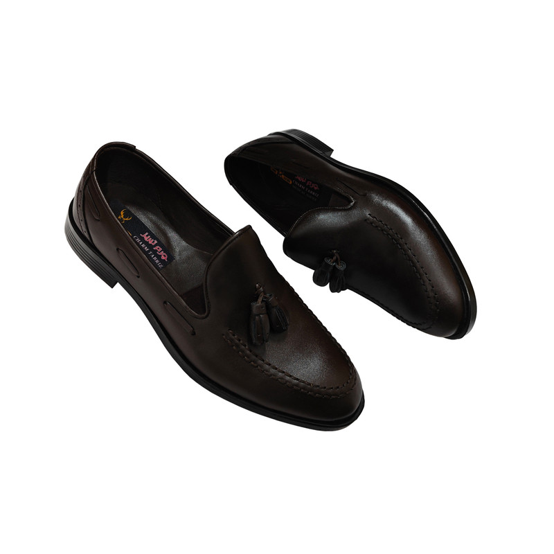کفش رسمی مردانه چرم تبریز مدل Tassel Loafer RN100 — تصویر ۵