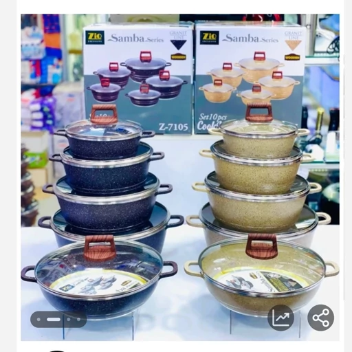سرویس قابلمه گرانیتی 10 پارچه مارک زیو z-7105