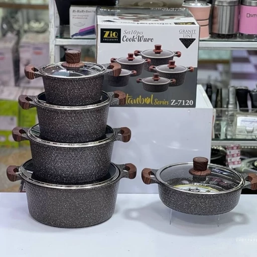 سرویس قابلمه 10 پارچه زیو طرح استانبول مدل 7120 کیفیت ضمانتی