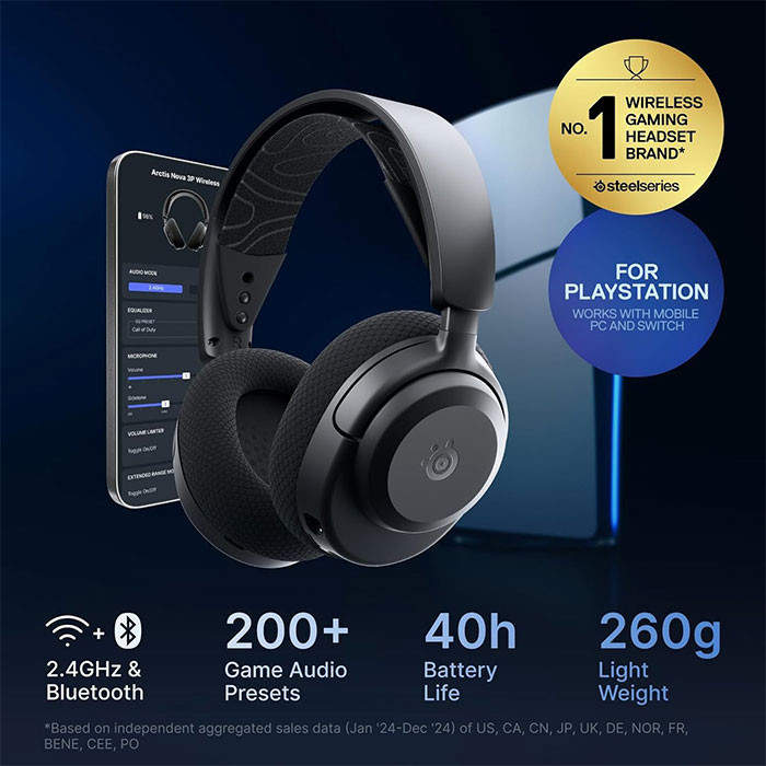 هدست گیمینگ استیل سریز مدل Arctis Nova 3P — تصویر ۴