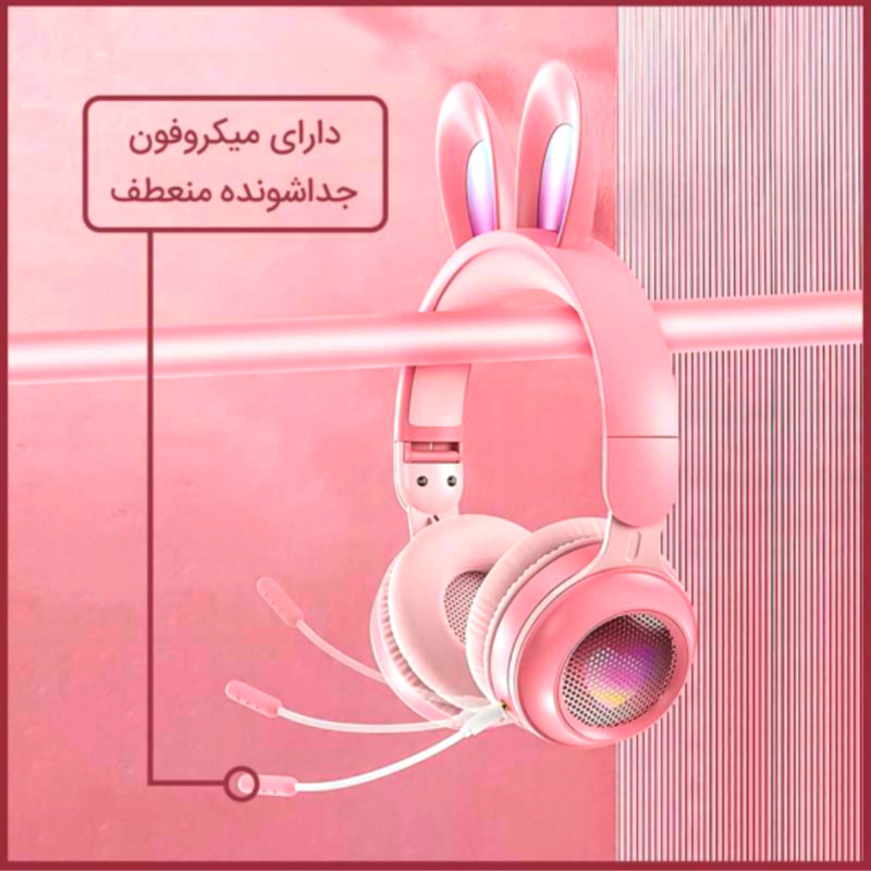 هدفون بلوتوثی طرح فانتزی خرگوش مدل KE-11 — تصویر ۴