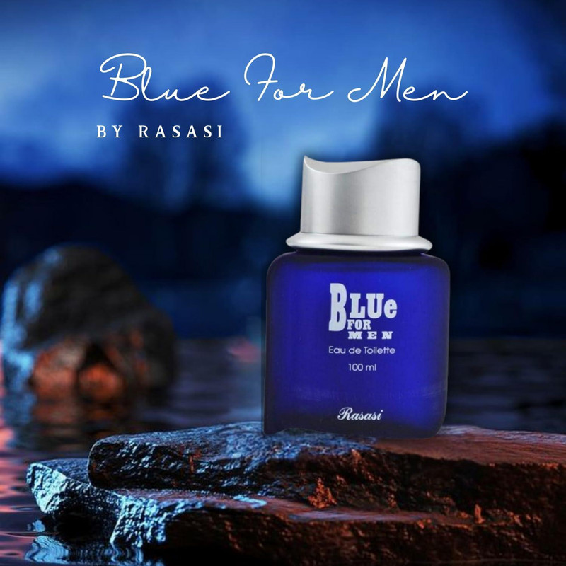ادو تویلت مردانه رساسی مدل Blue for men با رایحه خنک و تند حجم 100 میلی لیتر — تصویر ۳