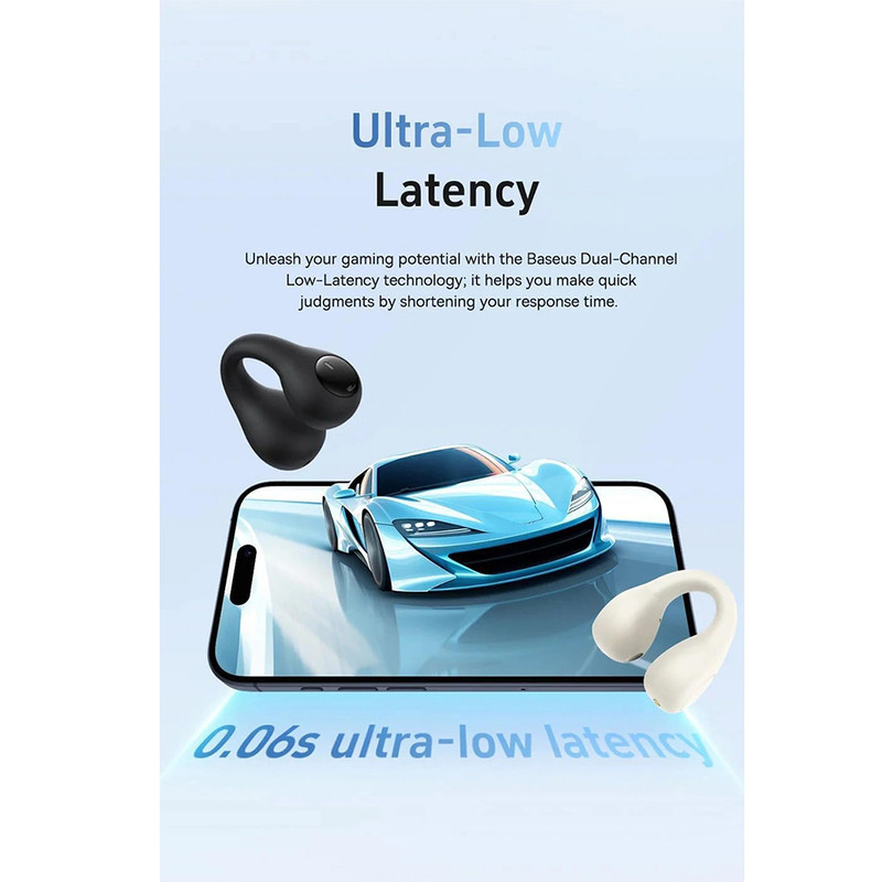 هدفون بلوتوثی باسئوس مدل AirGo AS01 OPEN Ear TWS — تصویر ۵