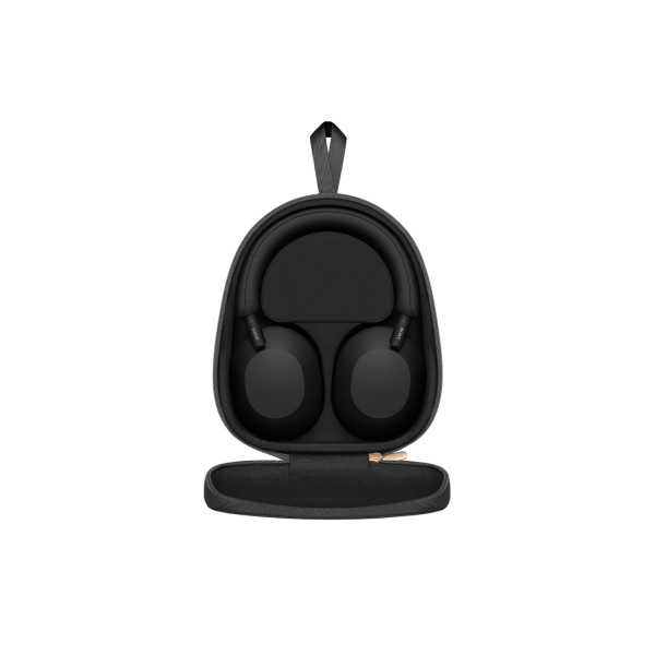 هدفون بی‌سیم سونی مدل WH-1000XM5 با نویز کنسلینگ فعال (ANC)، درگاه شارژ USB Type-C، دارای 4 میکروفون با فناوری Beamforming، پشتیبانی از دستیار صوتی، قابلیت اتصال همزمان به دو دستگاه — تصویر ۵