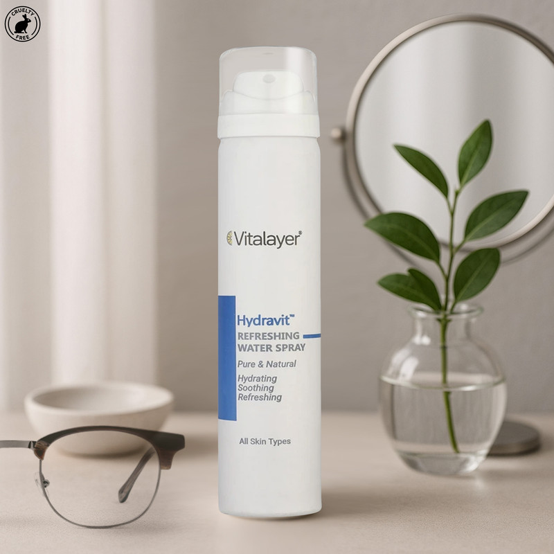 اسپری آبرسان صورت و بدن ویتالیر مدل Hydravit مناسب برای انواع پوست حجم 75 میلی لیتر — تصویر ۲