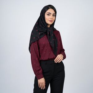 روسری زنانه مدل حریر کرپ گلدار مجلسی کد ab485