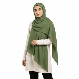 شال نخ زنانه مدل دور نواردوزیا با طول و عرض 160*70 سانتی‌متر