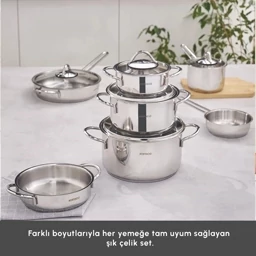 سرویس قابلمه استیل 12 پارچه کاراجا karaca Ada v2 — تصویر ۳