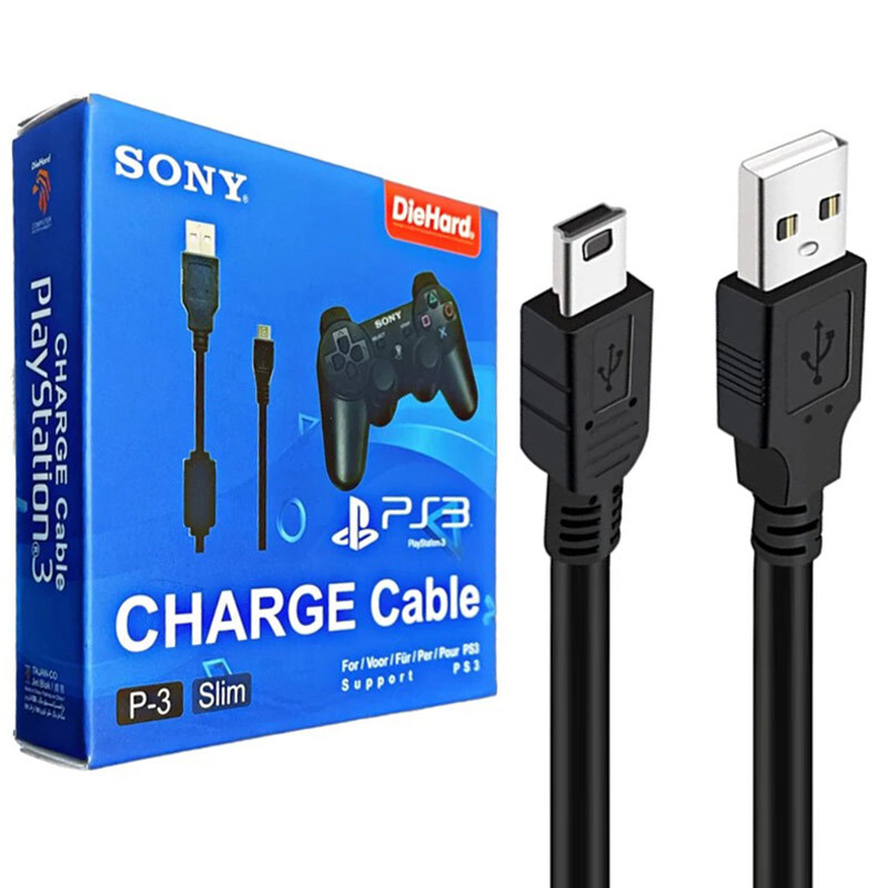 کابل USB مدل 80مناسب برای پلی استیشن 3 PS3 بسته 2 عددی — تصویر ۲