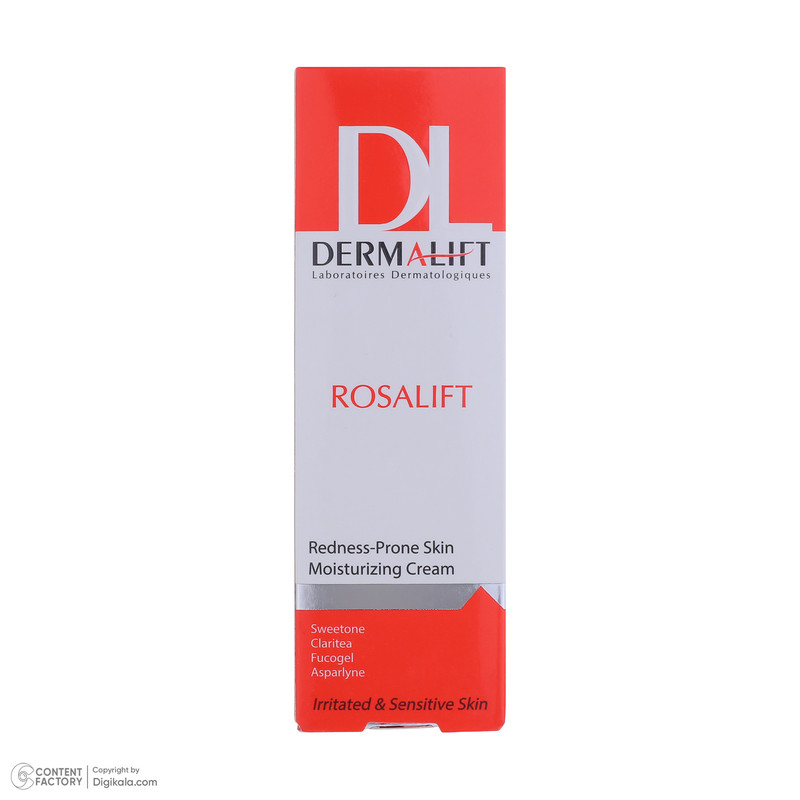 کرم مرطوب کننده صورت درمالیفت مدل Rosalift مناسب پوستهای حساس حجم 30 میلی لیتر — تصویر ۴