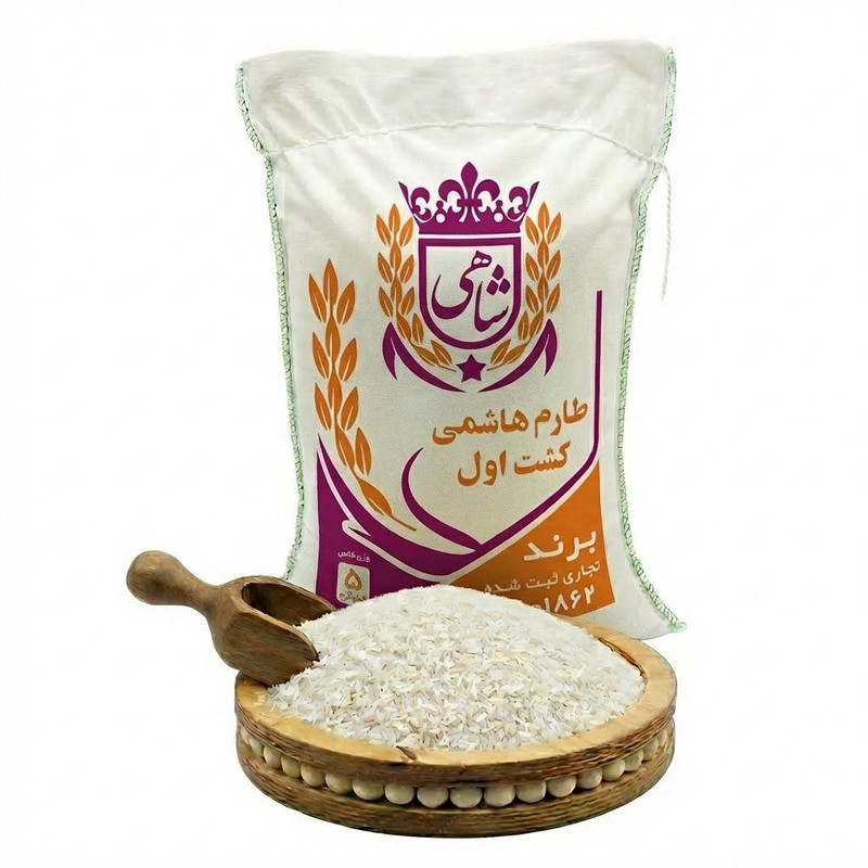 برنج ایرانی طارم هاشمی کشت اول عطری فریدونکنار شاهی - 5 کیلوگرم — تصویر ۲