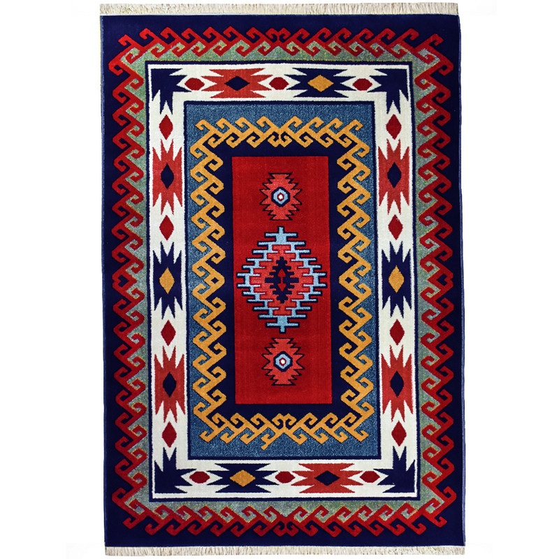 فرش ماشینی سهند کد P631.BJ زمینه لاکی — تصویر ۳