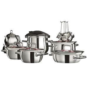 سرویس قابلمه و تابه استیل 17 پارچه کاراجا مدل Osaka PowerSteel Pro