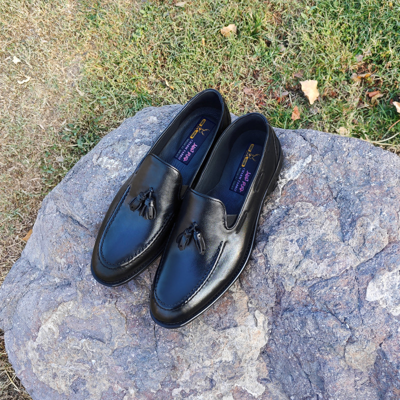 کفش رسمی مردانه چرم تبریز مدل Tassel Loafer — تصویر ۵