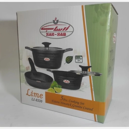سرویس قابلمه زرساب مدل LI-8330 5 پارچه گرانیتی لایم