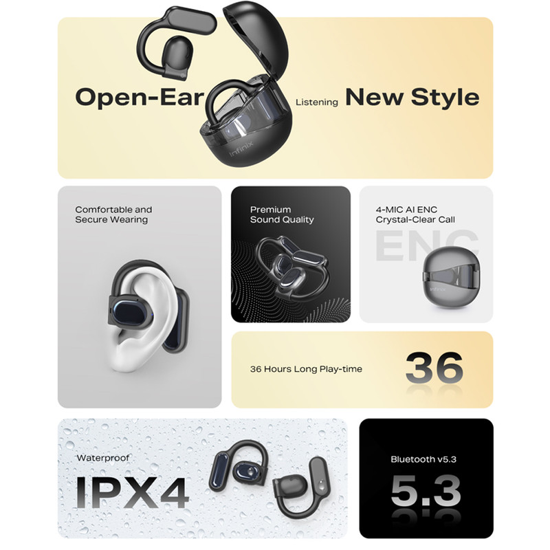 هدفون بلوتوثی اینفینیکس مدل XBuds 3 Loop — تصویر ۵