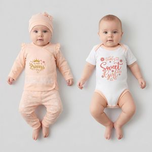 ست 4 تکه لباس نوزادی مدل sweet girl
