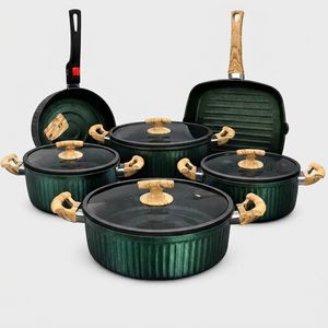 سرویس قابلمه و تابه گرانیت 10 پارچه پی ام تی مدل السا
