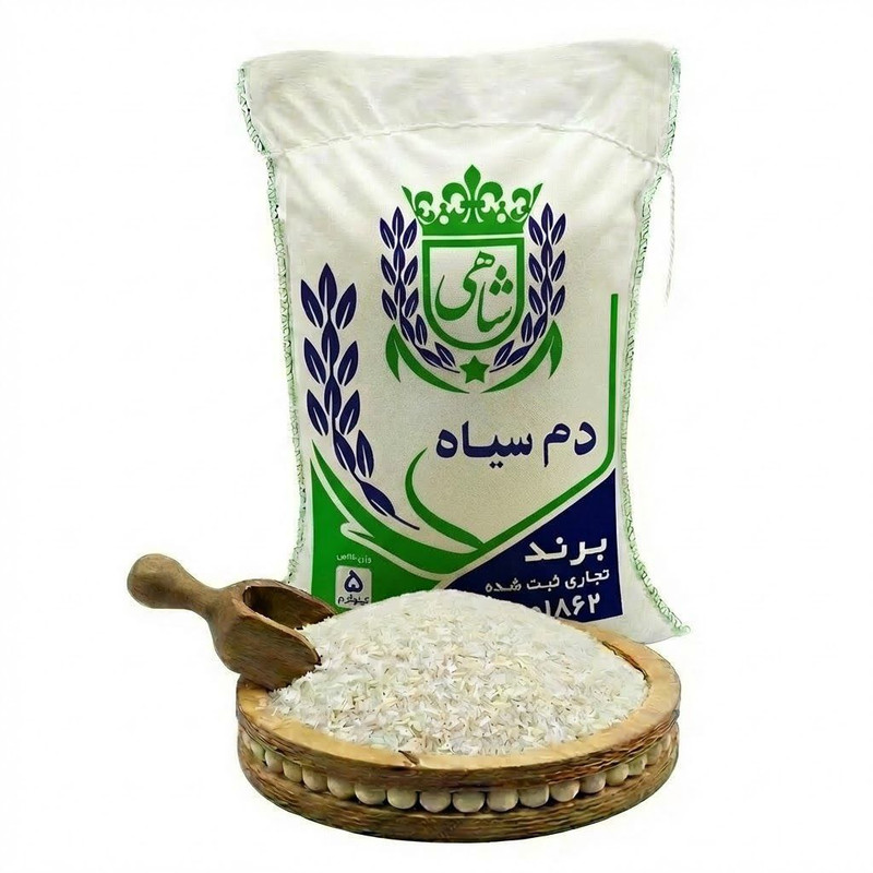 برنج ایرانی دم سیاه ممتاز فریدونکنار شاهی - 5 کیلوگرم بسته 2 عددی — تصویر ۲
