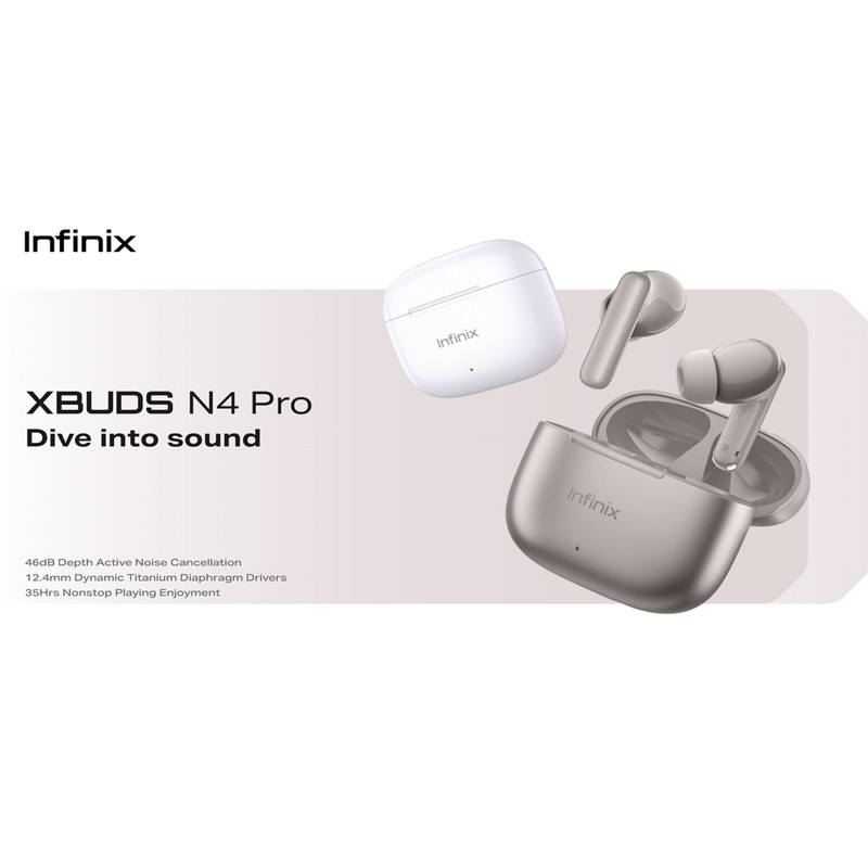 هدفون بلوتوثی اینفینیکس مدل XBuds N4 Pro — تصویر ۴