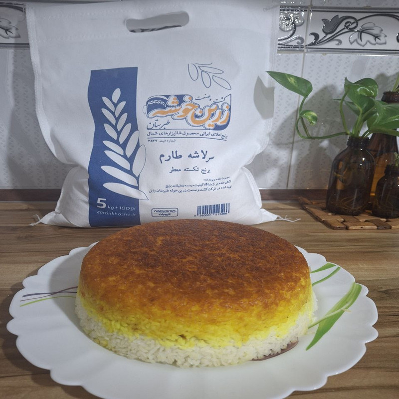 برنج سرلاشه طارم زرین خوشه طبرستان - 5 کیلوگرم — تصویر ۲