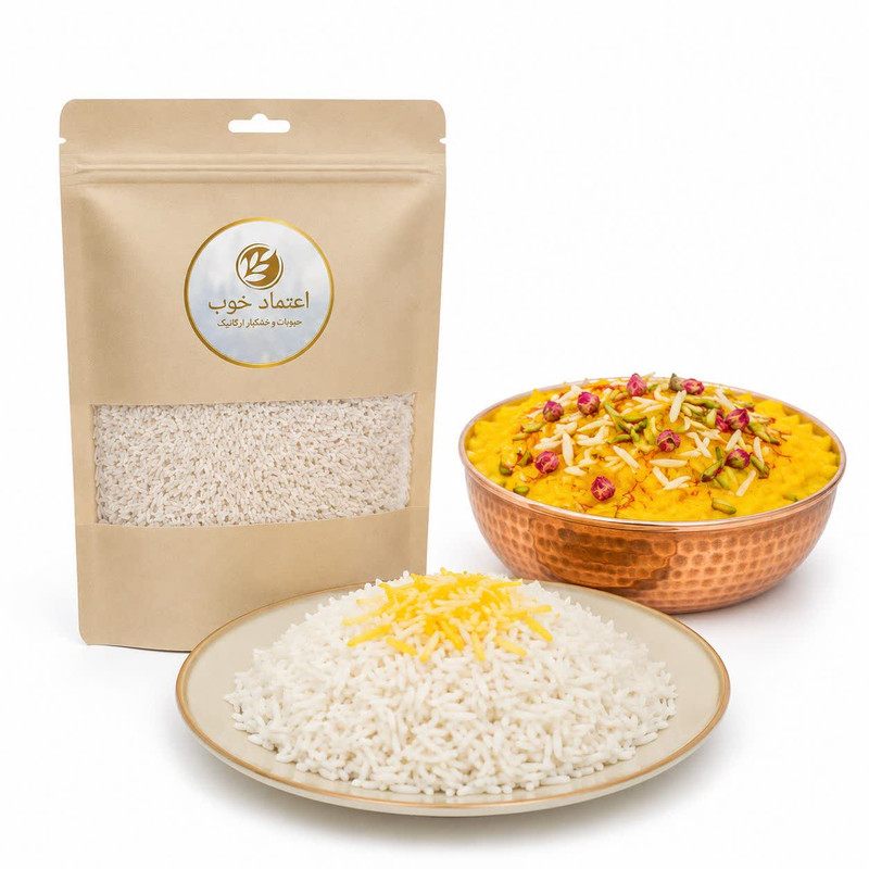 برنج سرلاشه هاشمی لاهیجان اعتماد خوب - 2000 گرم — تصویر ۲