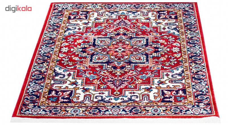 فرش ماشینی سهند طرح هریس کد P648.BJ زمینه لاکی — تصویر ۴