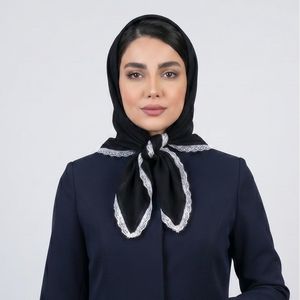 مینی اسکارف زنانه آنالیا مدل نخی ساده دور دانتل کد 10255