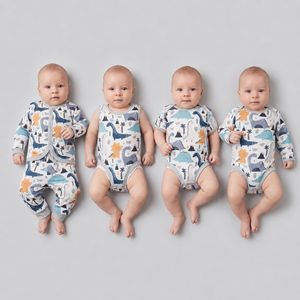 ست 5 تکه لباس راحتی نوزادی مدل New born کد Dino65