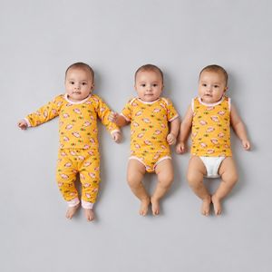ست 5 تکه لباس نوزادی مدل فیل بادکنکی کد 3