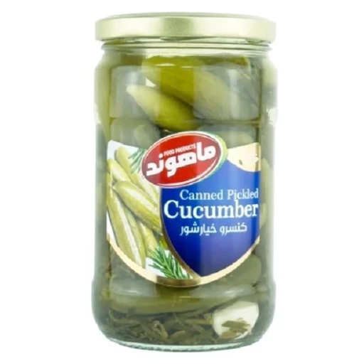 خیارشور ویژه ماهوند عمده 660 گرمی - 10 شل 6 عددی (60 عدد)