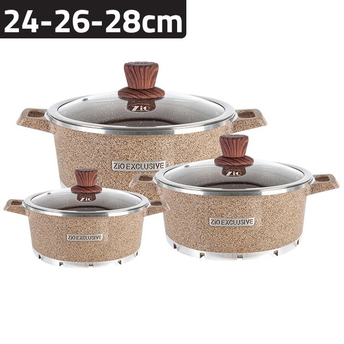سرویس قابلمه شش پارچه زیو مدل Z-8400-28 — تصویر ۴