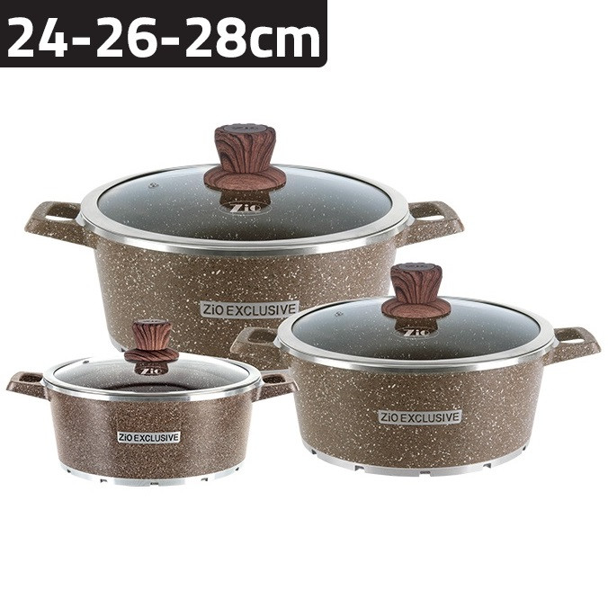 سرویس قابلمه شش پارچه زیو مدل Z-8400-28 — تصویر ۵