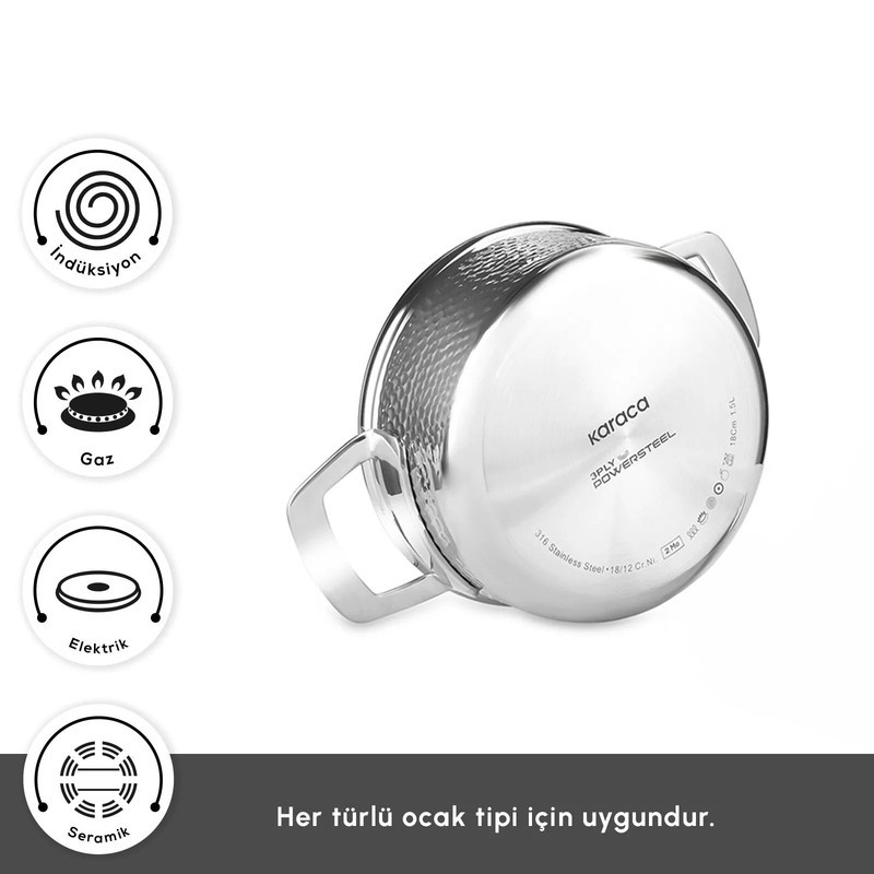 سرویس قابلمه استیل 8 پارچه کاراجا مدل Voyager — تصویر ۲