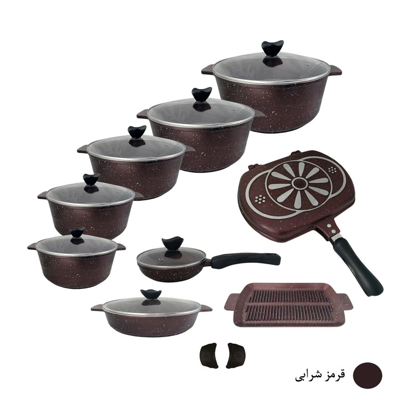 سرویس قابلمه 19 پارچه پیلاو کد 0554 — تصویر ۴