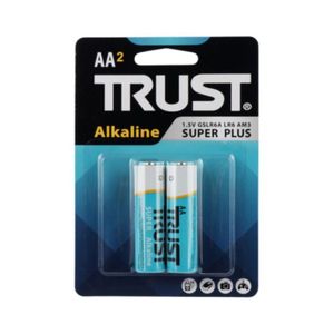 باتری قلمی تراست مدل Alkaline Super Plus بسته ۲ عددی