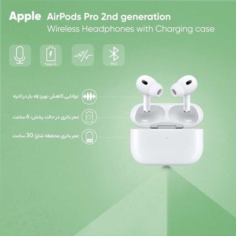هدفون بلوتوثی مدل AIRPOD PRO 2 — تصویر ۴