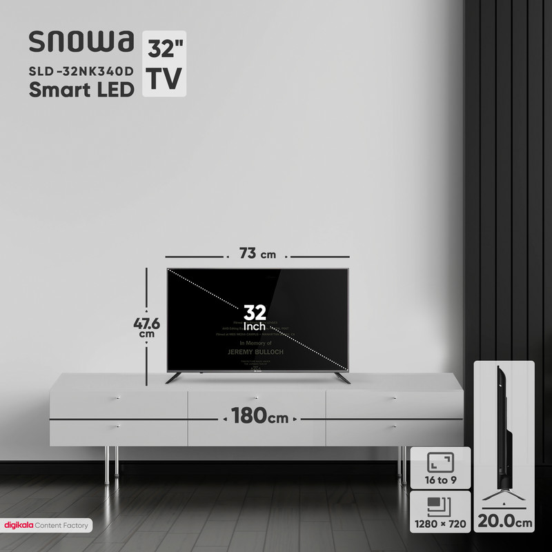 تلویزیون ال ای دی اسنوا مدل SLD-32NK340D سایز 32 اینچ — تصویر ۳