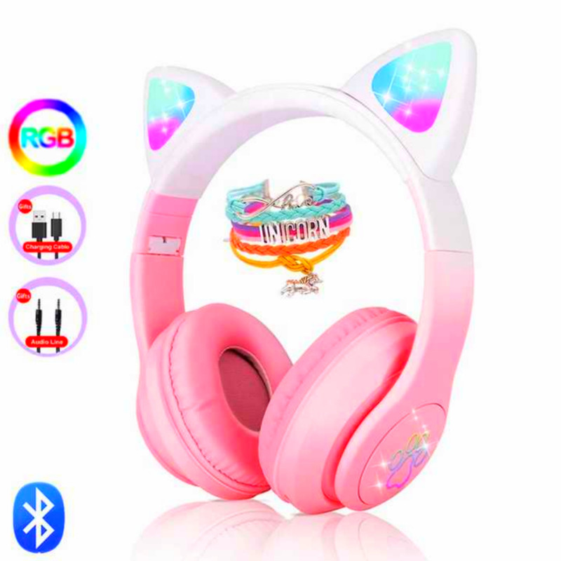 هدفون بلوتوثی مدل STN-28 Pro طرح Cat Ear 2023 — تصویر ۳