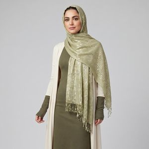 شال نخ زنانه مدل پولک دوزی با طول و عرض 160×60 سانتی‌متر