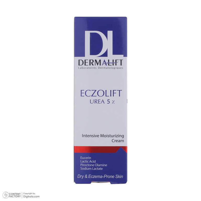 کرم مرطوب کننده صورت درمالیفت مدل ECZOLIFT UREA 5% مناسب پوست‌های خشک حجم 50 میلی لیتر — تصویر ۴