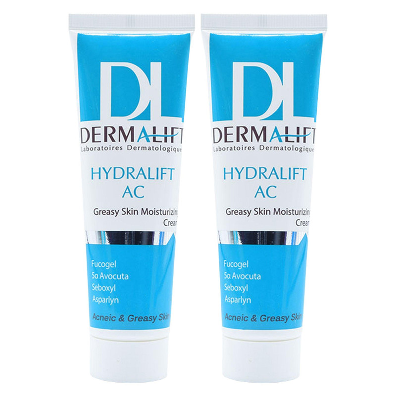 کرم مرطوب‌کننده پوست چرب درمالیفت مدل Hydralift AC Cream حجم 50 میلی‌لیتر بسته دو عددی — تصویر ۳