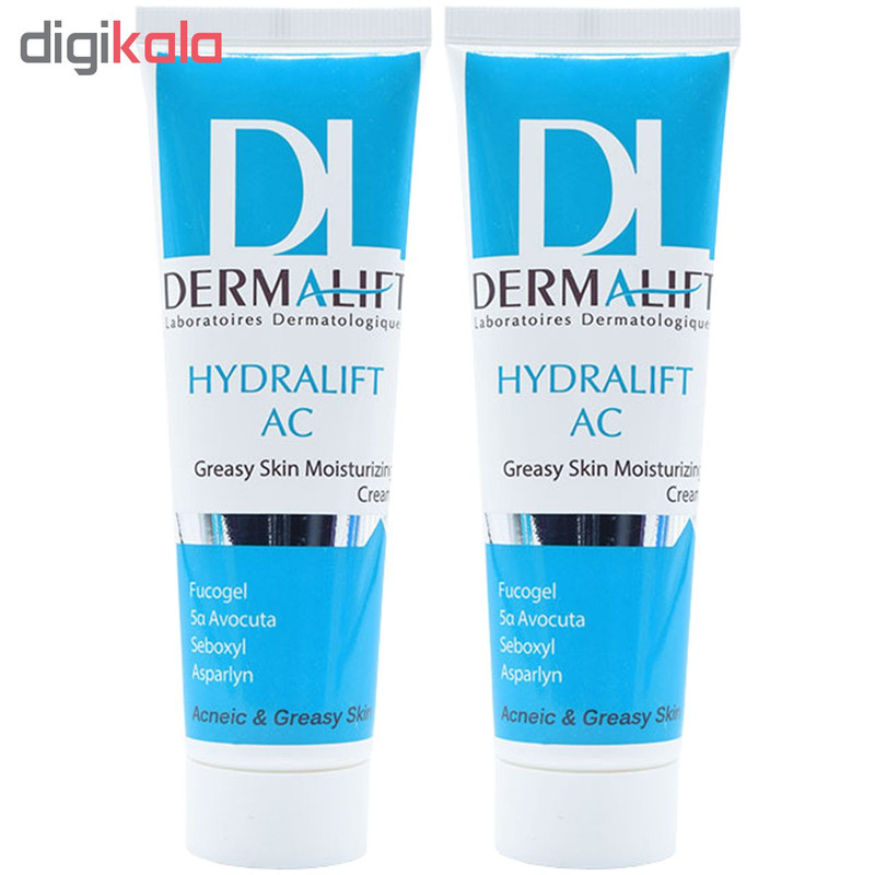 کرم مرطوب‌کننده پوست چرب درمالیفت مدل Hydralift AC Cream حجم 50 میلی‌لیتر بسته دو عددی — تصویر ۵